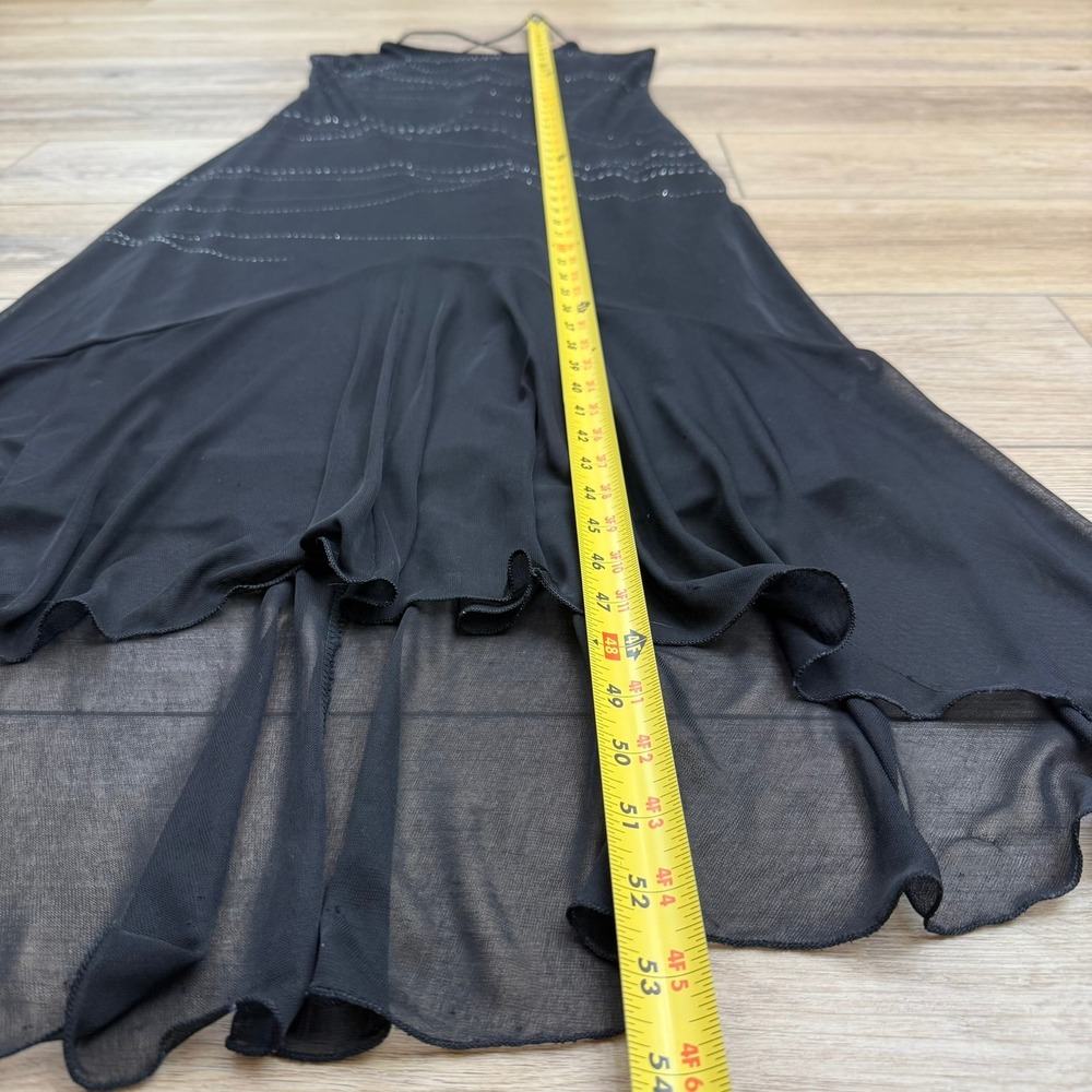 Vintage Whimsigoth Y2K Black Sheer Mesh Mermaid Midi Dress Stretchy‎ Byer Too - Picture 14 of 16